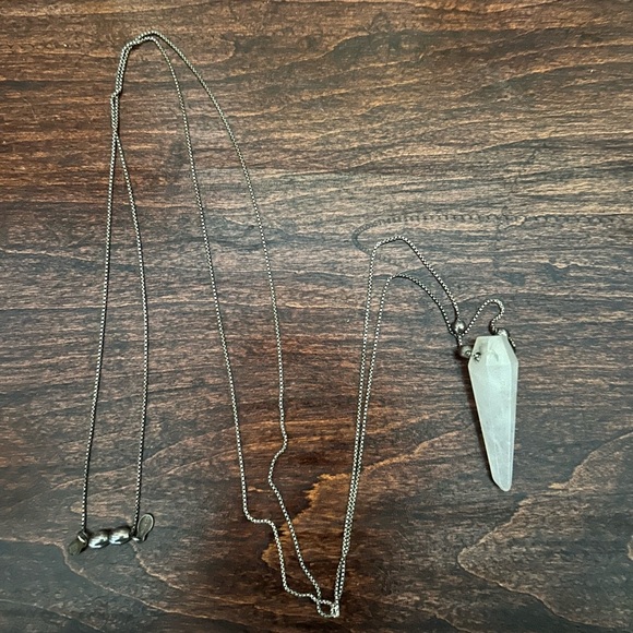 Alex and Ani Jewelry - 925 Silver Crystal Long Chain Necklace